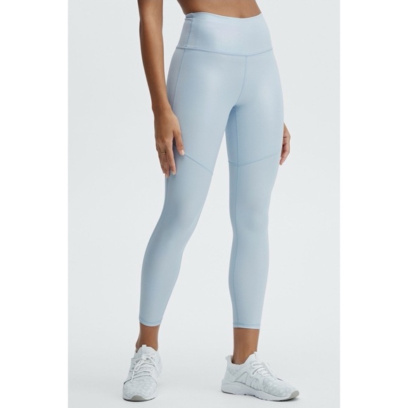 FABLETICS PureLuxe Iridescent Powder Blue High-Waisted 7/8 Leggings Size 2X - Picture 1 of 14